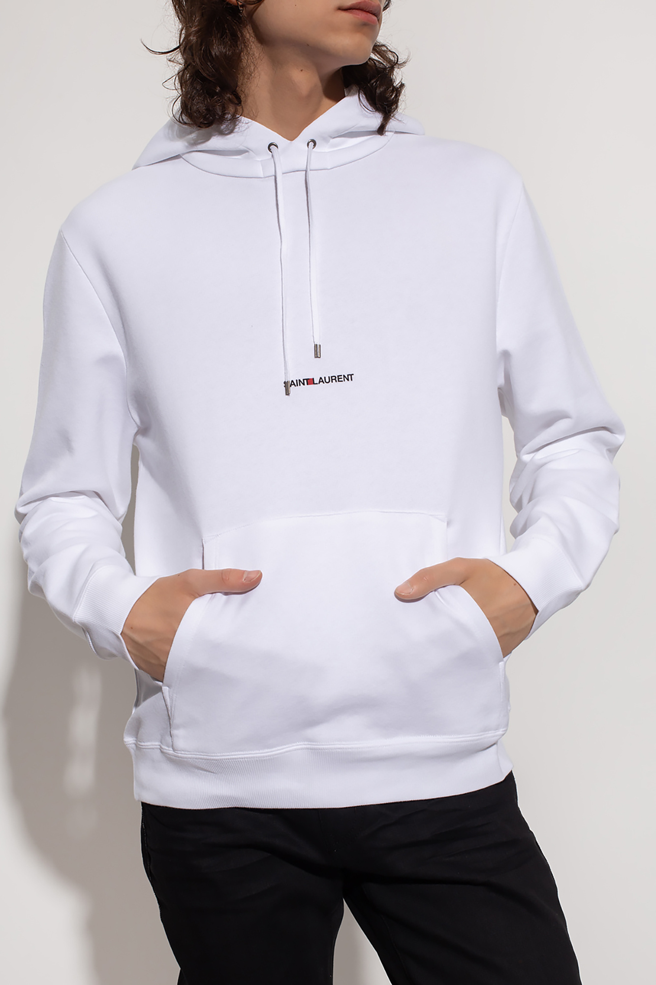 Saint laurent white hoodie sale